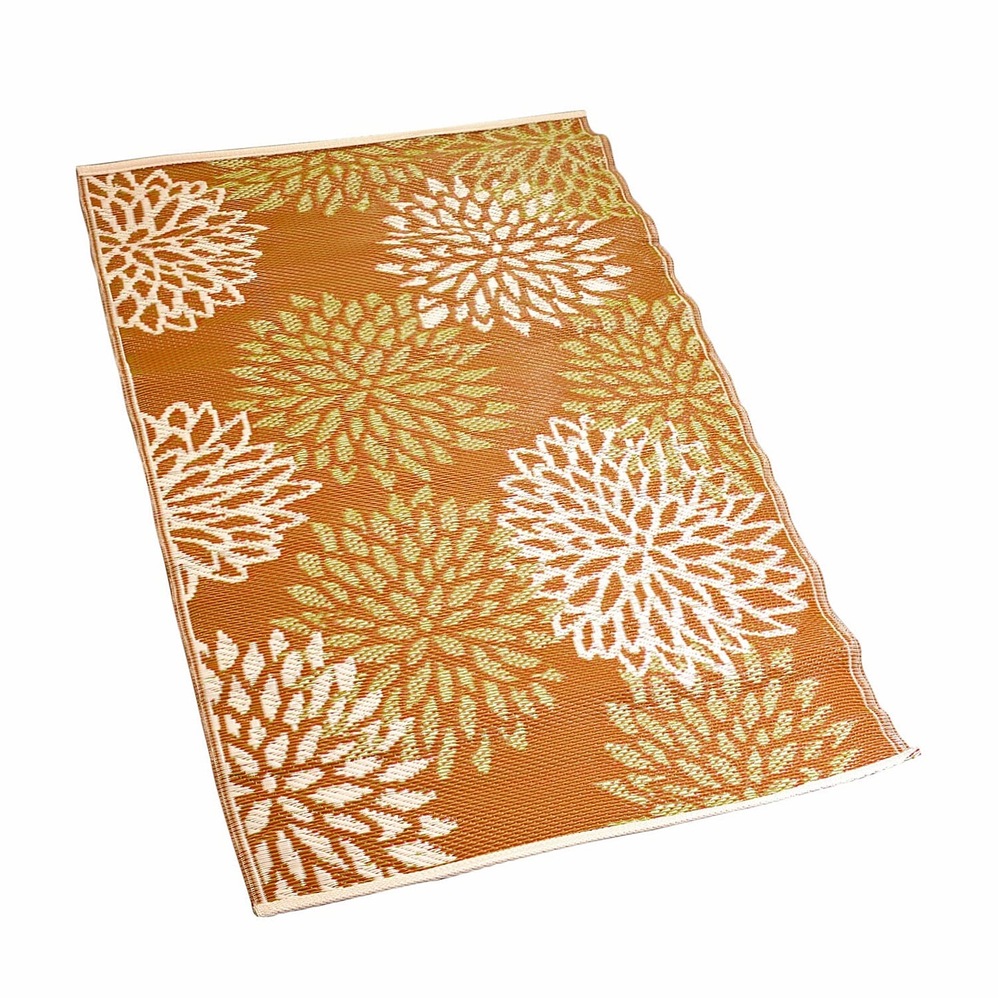 Navy, White Polypropylene Lattice Pattern Straw Mat