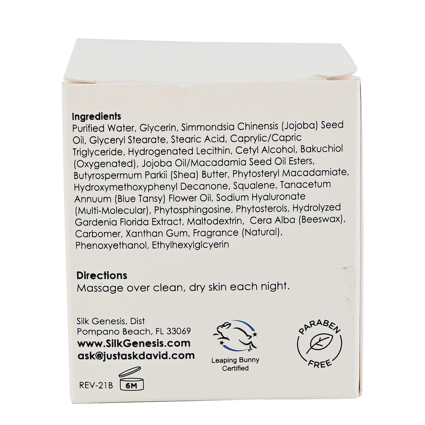 Silk Genesis Bakuchiol O3 Beauty Overnight Recovery Moisturizer 1.7oz (Made in USA)