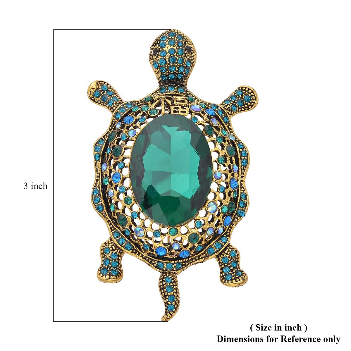 Simulated Brown Pearl and Multi Color Austrian Crystal Bee Brooch in Black Silvertone