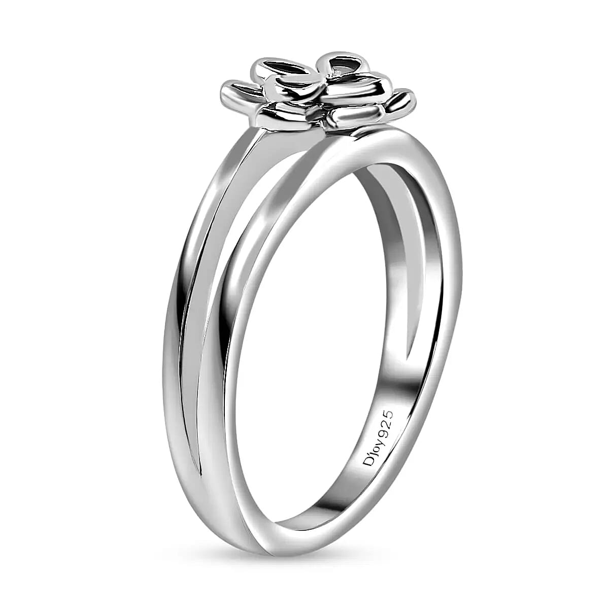 Doorbuster Polki Diamond Flower Ring in Sterling Silver (Size 10.0) 0.25 ctw