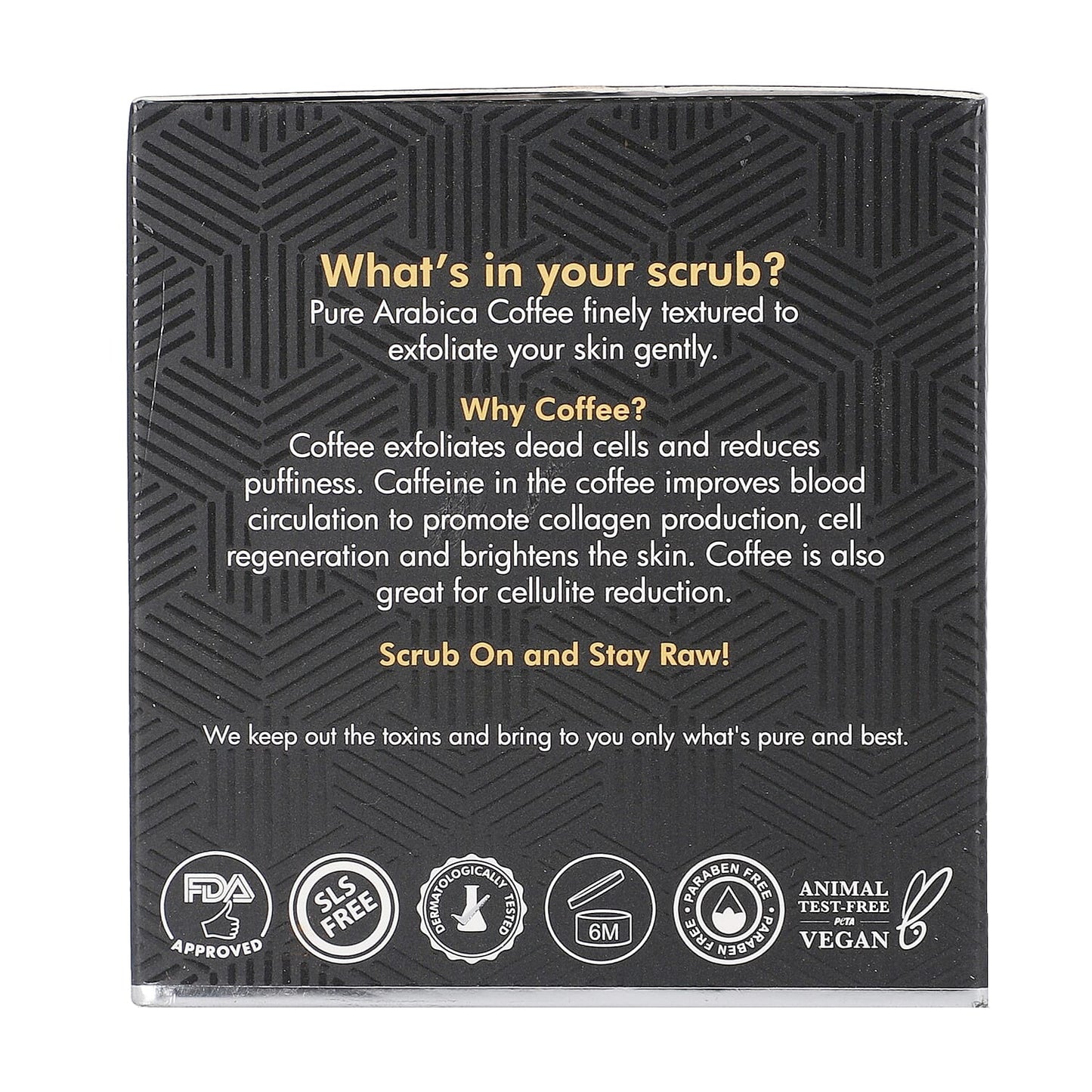 MCaffeine Naked & Raw Coffee Body Scrub with Coconut (100 g) 3.5oz