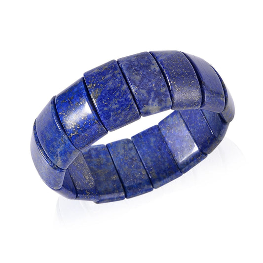 Lapis Lazuli Section Stretch Bracelet 513.50 ctw
