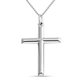 Cross Pendant Necklace 18 Inch in Sterling Silver 3.40 Grams - Sticky add to cart bar