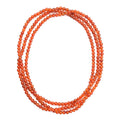 Enhanced Red Agate Beaded Endless Necklace 60 Inches 399.50 ctw