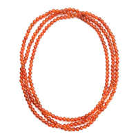 Enhanced Red Agate Beaded Endless Necklace 60 Inches 399.50 ctw