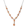 Salamanca Fire Opal Platinum Over Sterling Silver Y-Shape Necklace (18-20 in) 3.35 ctw - Sticky add to cart bar