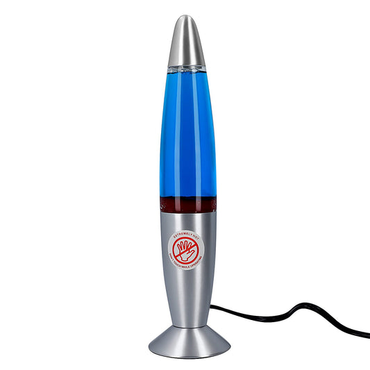 Red Groovy Wax Lava Motion Lamp with Aluminium Base (14 in)