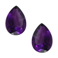 AA Mashamba Amethyst Set of 2 (Pear 7x5 mm) 1.08 ctw Loose Gemstone