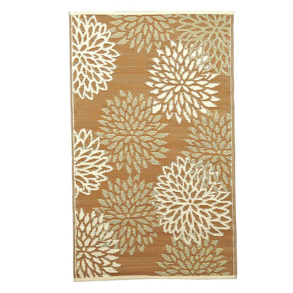 Navy, White Polypropylene Lattice Pattern Straw Mat