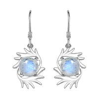 D'Joy Kuisa Rainbow Moonstone 6.75 ctw Earrings in Sterling Silver