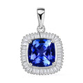 Rhapsody 950 Platinum AAAA Tanzanite and Diamond 2.85 ctw Pendant, Platinum Diamond Pendant, Diamond Halo Pendant, Birthday Gifts For Her - Sticky add to cart bar