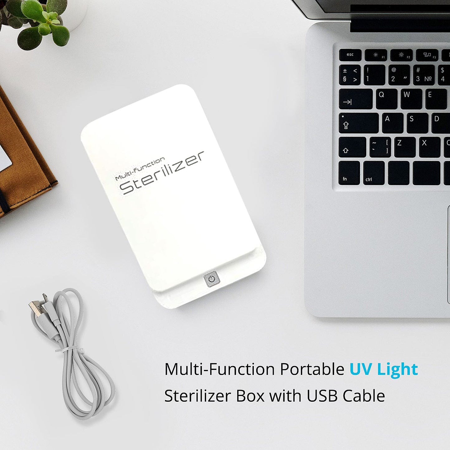 White Multi-Function UV Lamp Sterilizer with USB Cable