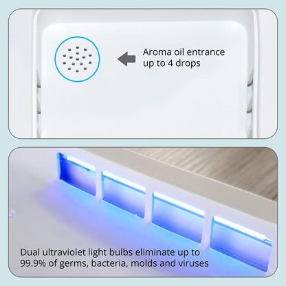 White Multi-Function UV Lamp Sterilizer with USB Cable