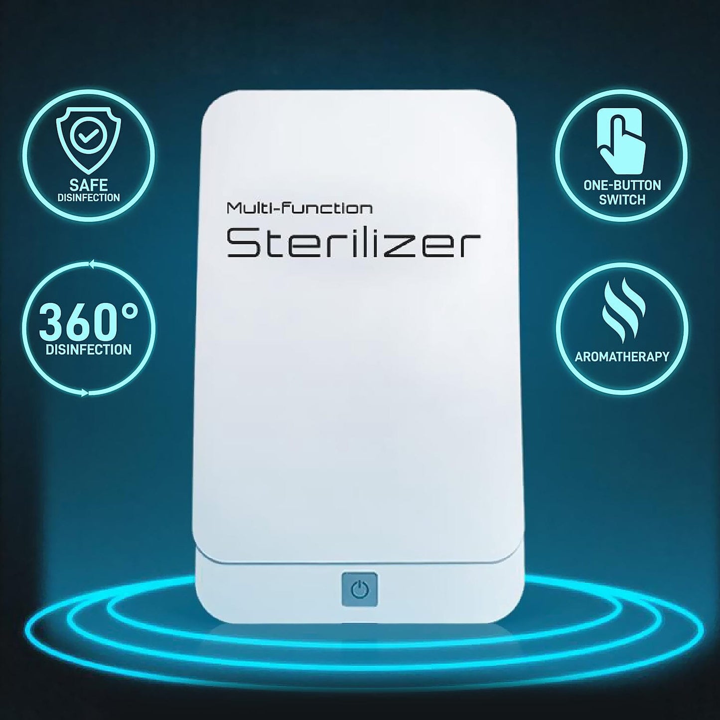 White Multi-Function UV Lamp Sterilizer with USB Cable