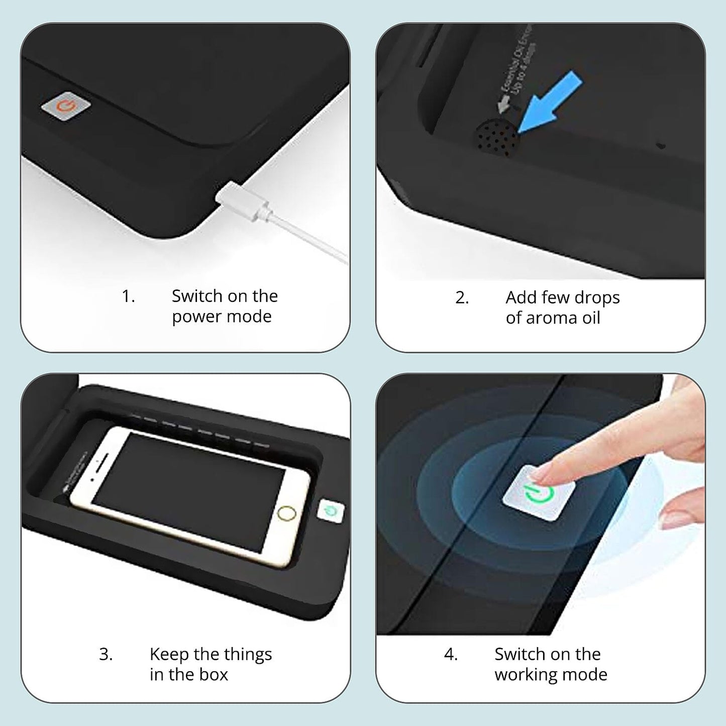 White Multi-Function UV Lamp Sterilizer with USB Cable