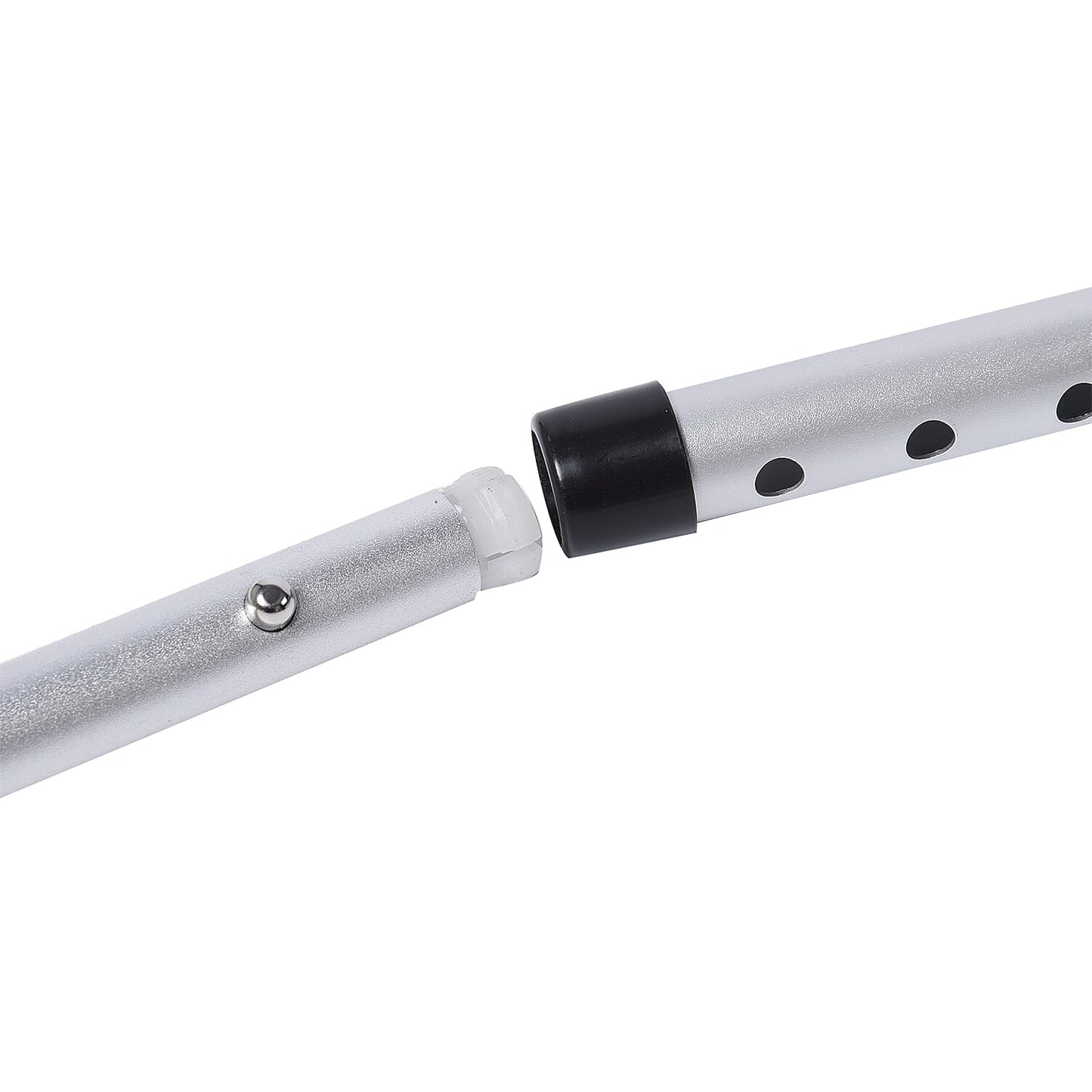 Black Adjustable Portable Folding Stool Walking Cane with LED Lamp (32.25)