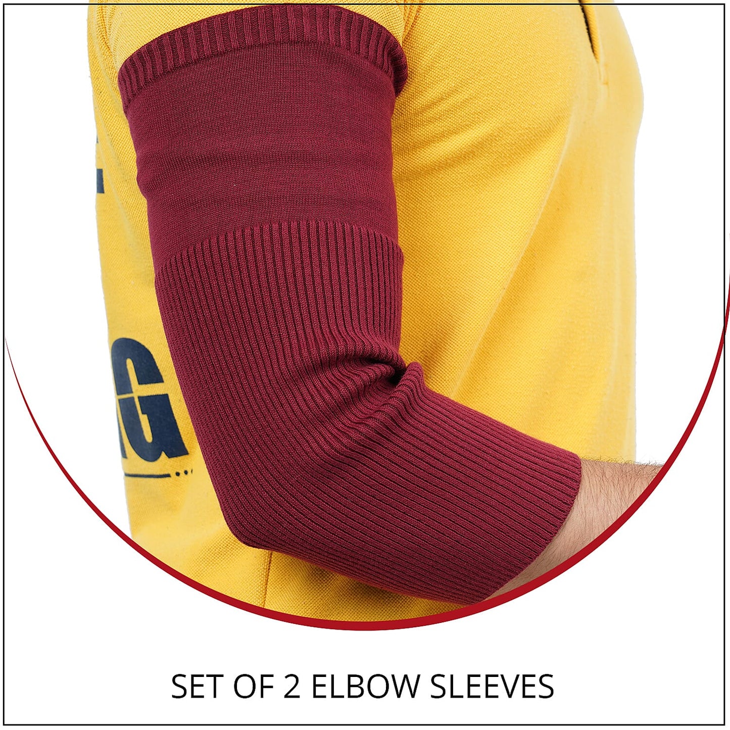Set of 2 Blue Elbow Sleeves (13x4.5, 95% Cotton & 5% Elastane)