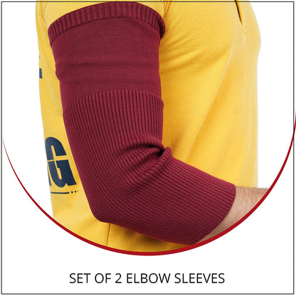 Set of 2 Blue Elbow Sleeves (13x4.5, 95% Cotton & 5% Elastane)