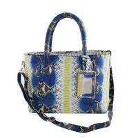 The Pelle Natural Python Collection Natural Python Leather Tote Bag with Detachable Strap