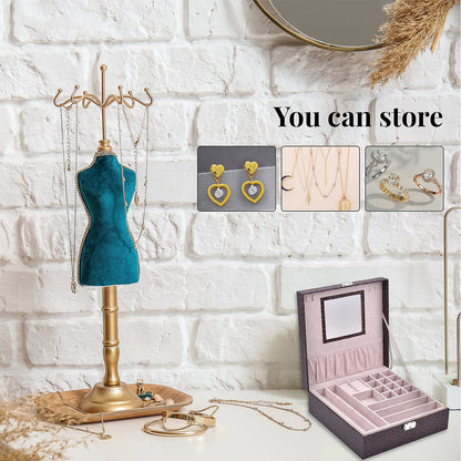 Pink Crocodile Skin Pattern 2 Layer Jewelry Box with Mirror & Lock