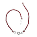 Bali Legacy Orissa Rhodolite Garnet Beaded 3 Row Necklace 22 Inches in Sterling Silver 120.00 ctw - Sticky add to cart bar