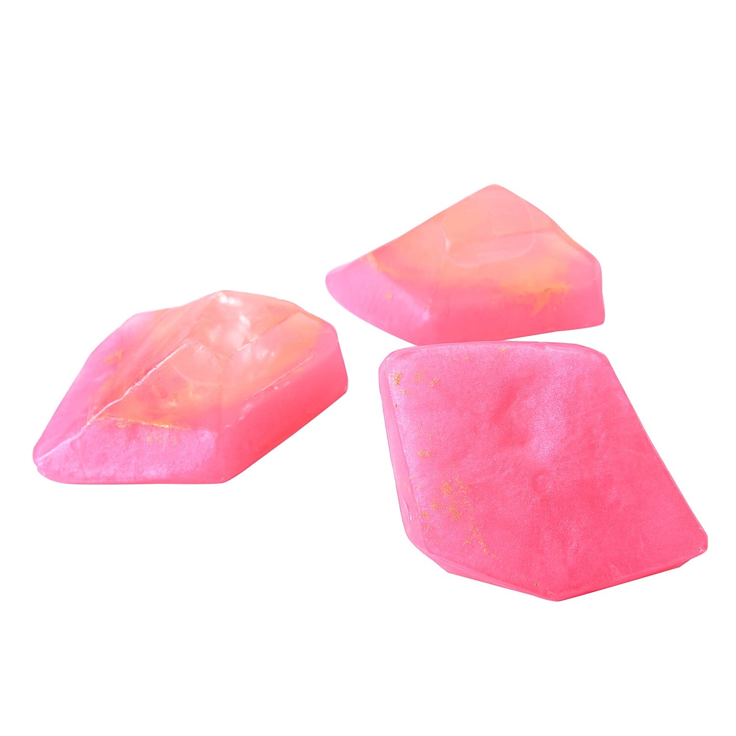 MARIGOLD & LOTUS 3pc Set Rose Quartz Soap Rock with Crystal Infused and Strawberry Fragrance