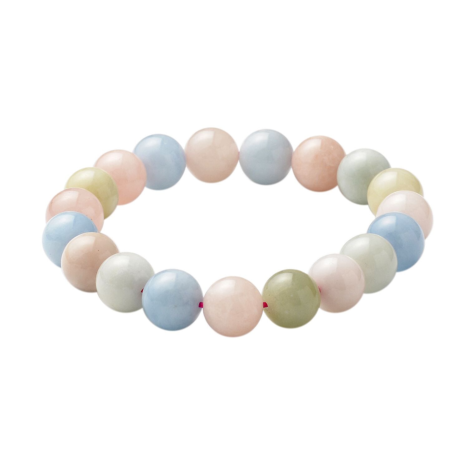 176.50 ctw Espirito Santo Aquamarine, Marropino Morganite, Heliodor Beads Stretch Bracelet