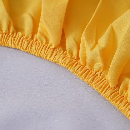 HOMESMART Yellow Floral Print 7pc Quilt and Sheet Set - Queen (100% Microfiber)