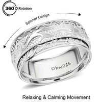 D'Joy Sterling Silver Band Ring (Size 9.0) (5.15 g)