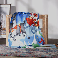 Homesmart Fleece X'mas Santa Claus Pattern Photo Print Blanket (51"x66")