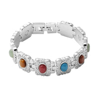 Magnetic By Design Multi Gemstone Bracelet in Goldtone (8.00 In) 15.00 ctw