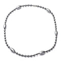 Magnetic Hematite 317.00 ctw Bead Necklace in Silvertone 22 Inches - Sticky add to cart bar