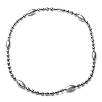 Magnetic Hematite 317.00 ctw Bead Necklace in Silvertone 22 Inches