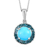 AMERICAN Natural Sleeping Beauty Turquoise & Blue Diamond
