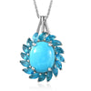 AMERICAN Natural Sleeping Beauty Turquoise & Malgache Neon Apatite