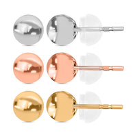 Set of 3 Stud Earrings, Ball Stud Earrings Set, 10K Yellow Gold Stud Earrings, 10K Rose Gold Stud Earrings,10K White Gold Stud Earrings, Set of Gold Studs