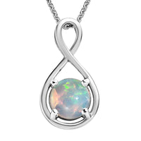 Premium Ethiopian Welo Opal Pendant Necklace 20 Inches in Platinum Over Sterling Silver 1.00 ctw