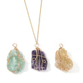 Fluorite, Amethyst and Citrine 294.00 ctw Pendant in Goldtone with ION Plated Yellow Gold Stainless Steel Necklace 20-22 Inches - Sticky add to cart bar