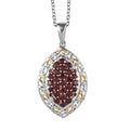 Karis Mozambique Garnet 2.00 ctw Pendant in 18K YG Plated, Platinum Bond with Stainless Steel Necklace (20 Inches) - Sticky add to cart bar