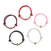 Valentine's Day Ever True Emergency Glass Breaker Gift Set of 5 Multi Color Strand Bracelet in Tungsten and ION Plated YG Stainless Steel (Adjustable)