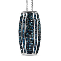 Diamond Pendant Necklace 20 Inches in Platinum Over Sterling Silver 1.00 ctw