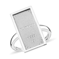 Doorbuster 999 Platinum Bar 1g with 10K White Gold 1.65g Ring