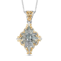 Narsipatnam Alexandrite Pendant Necklace (20 Inches) in 18K Vermeil YG and Rhodium Over Sterling Silver 1.20 ctw