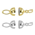 Set of 2 - 10K White and Yellow Solid Gold Magnetic Lock (1.56 g) - Sticky add to cart bar