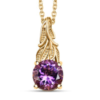 Moroccan Rose 2.90 ctw Celestial Bloom Pendant in 18K Vermeil Yellow Gold Over Sterling Silver with Stainless Steel Necklace 20 Inches