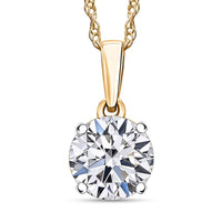 Luxuriant Lab Grown Diamond E-F VS 1.00 ctw Pendant Necklace in 14K Yellow Gold 20 Inches