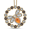 GP Trionfo Collection Jalisco Fire Opal and Multi Gemstone 2.50 ctw Bee Pendant Necklace in 18K Vermeil Yellow Gold Over Sterling Silver 20 Inches - Sticky add to cart bar