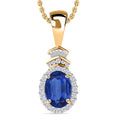 Rhapsody AAAA Tanzanite and E-F VS2 Diamond 1.60 ctw Pendant Necklace 20 Inches in 18K Yellow Gold - Sticky add to cart bar