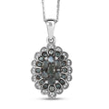 D'Joy Narsipatnam Alexandrite and White Zircon 1.00 ctw Crown of Shadows Pendant Necklace 20 inches in Rhodium Over Sterling Silver - Sticky add to cart bar