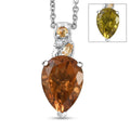 EverTrue Autumn Alexite, Multi Gemstone 5.35 ctw Autumn Leaf Pendant in Platinum Bond with Stainless Steel Necklace 20 Inches - Sticky add to cart bar